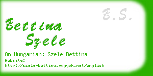 bettina szele business card